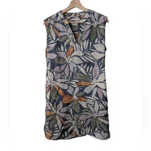 Nicole Miller Floral Mini Dress - Blue, Orange, Green